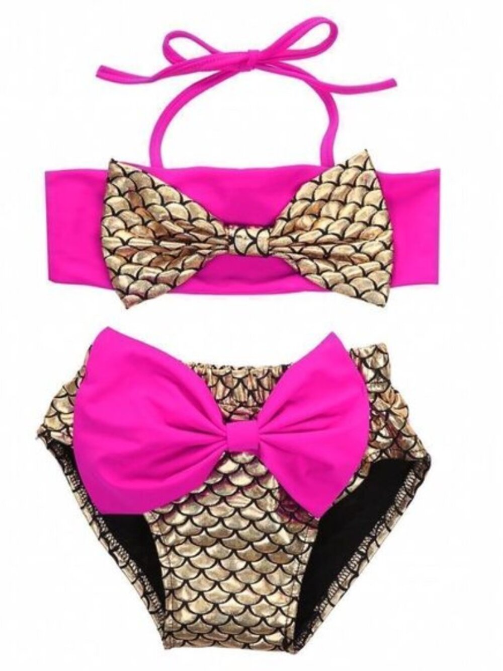 2pc Holographic Mermaid Bathing Suit